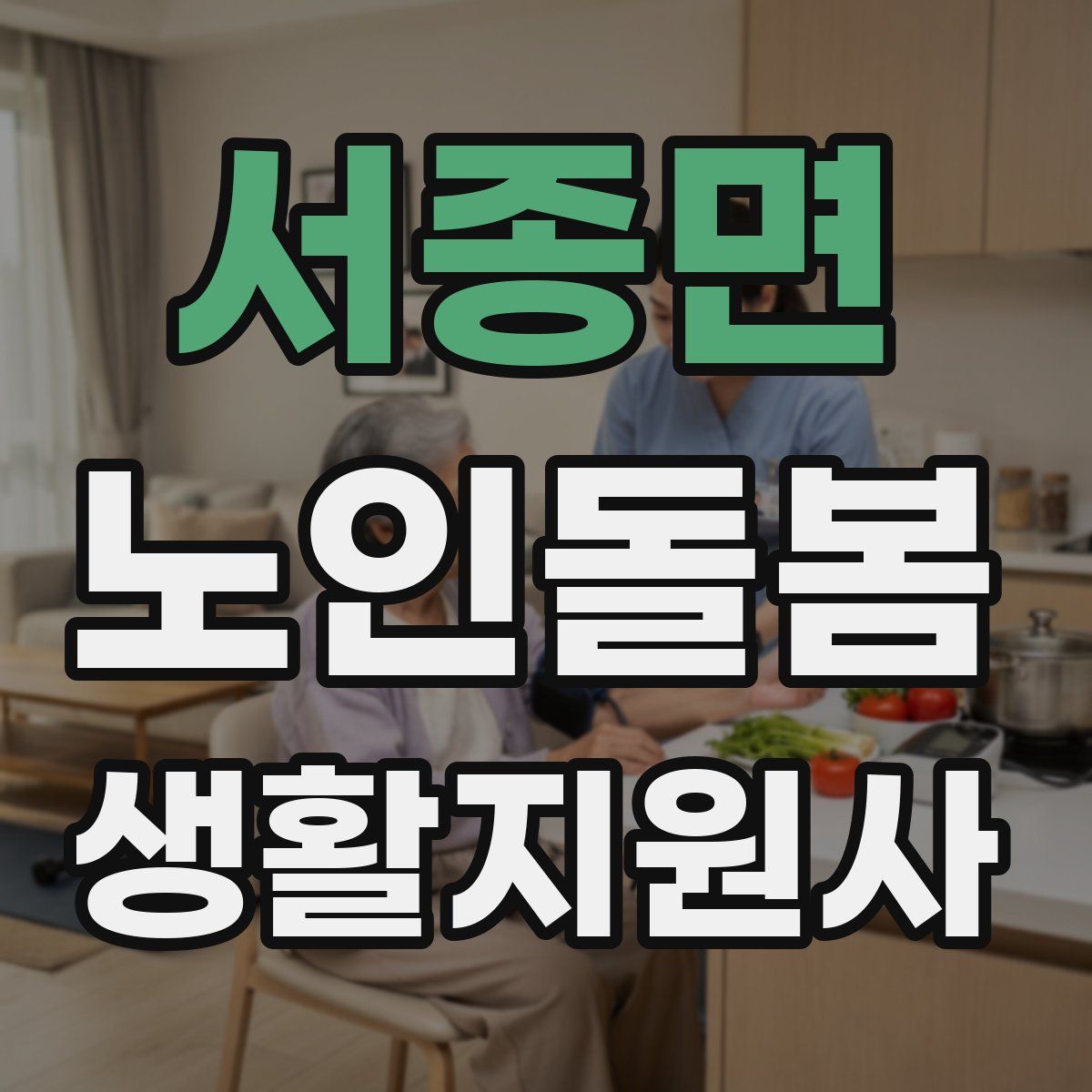 서종면 노인돌봄생활지원사 자격증