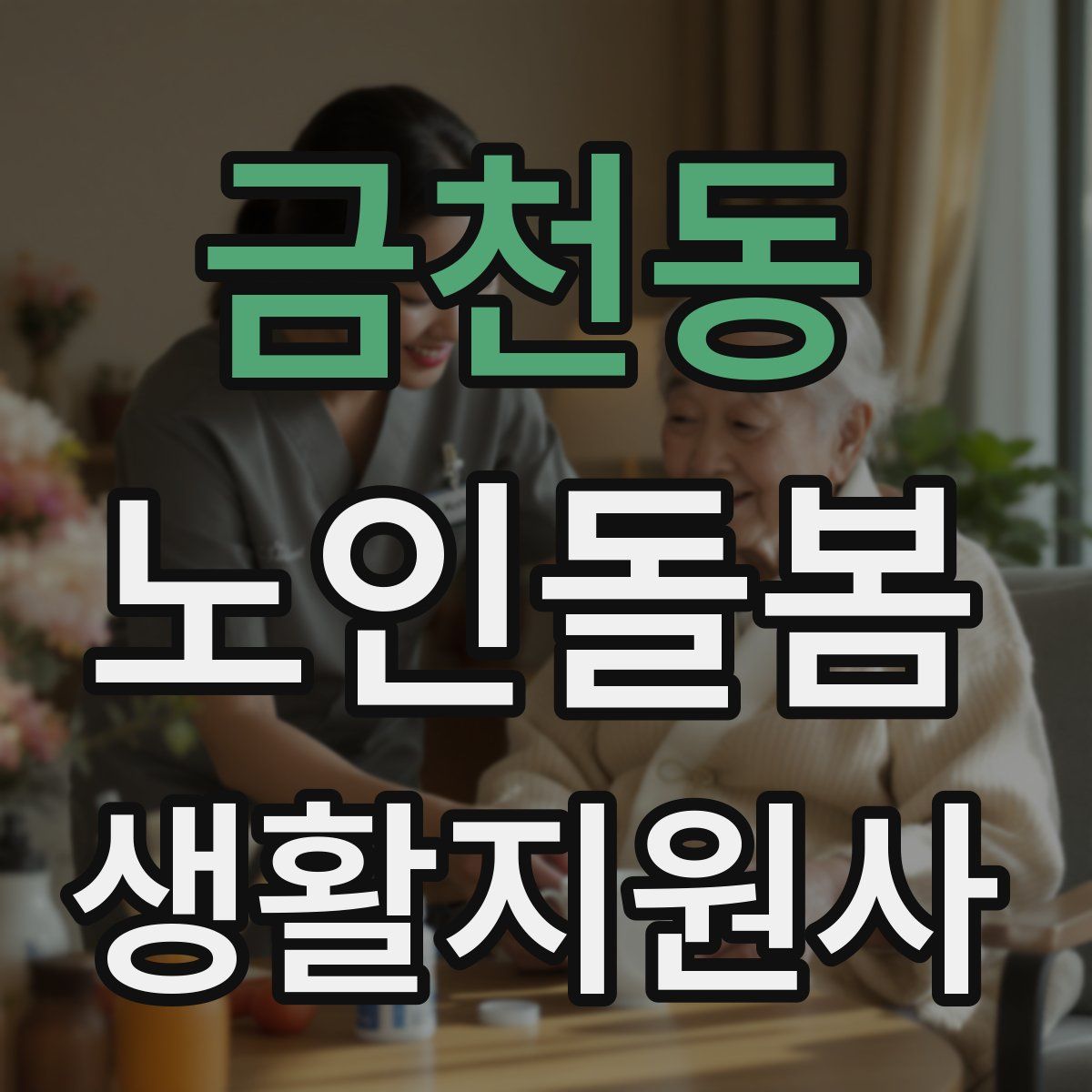 금천동 노인돌봄생활지원사 자격증