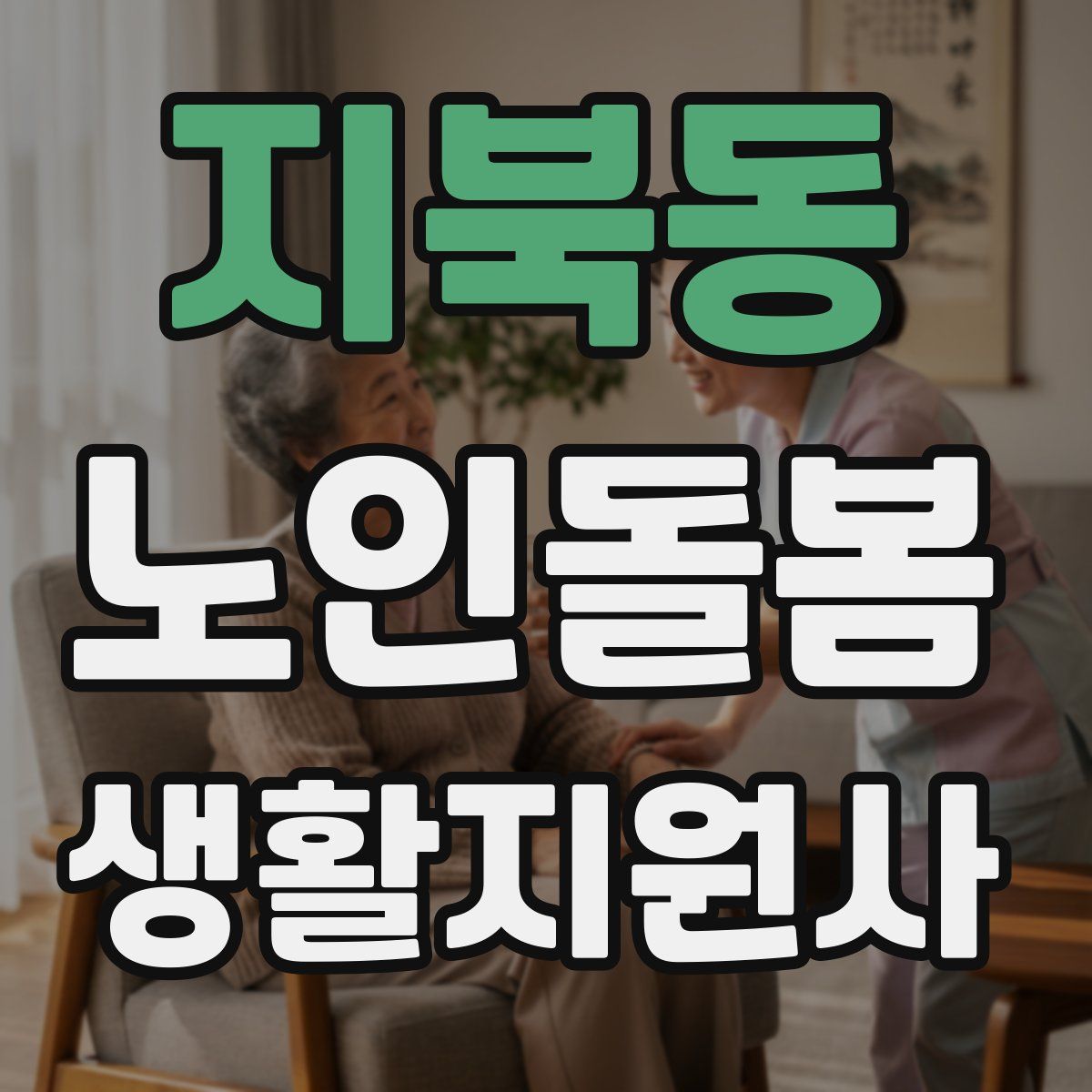 지북동 노인돌봄생활지원사 자격증
