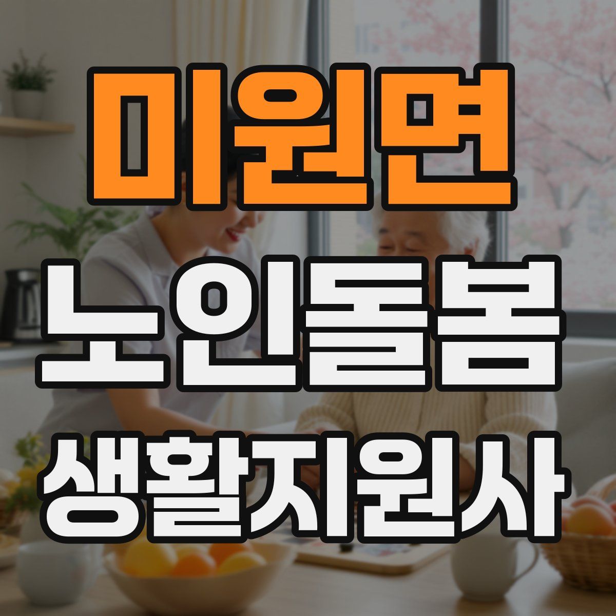 미원면 노인돌봄생활지원사 자격증