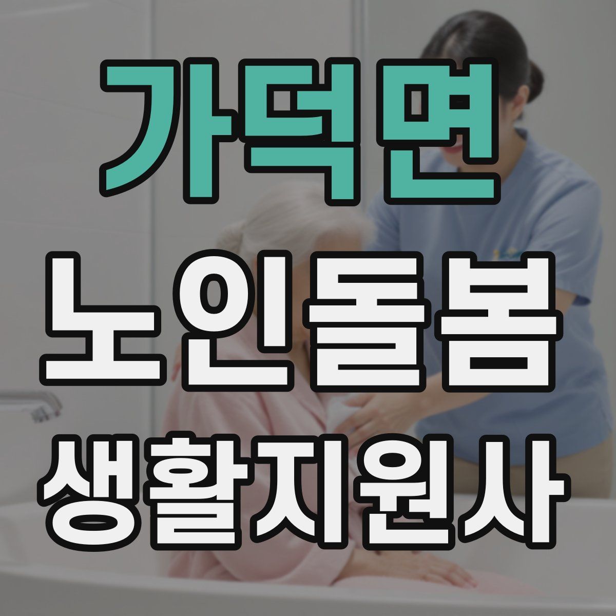 가덕면 노인돌봄생활지원사 자격증