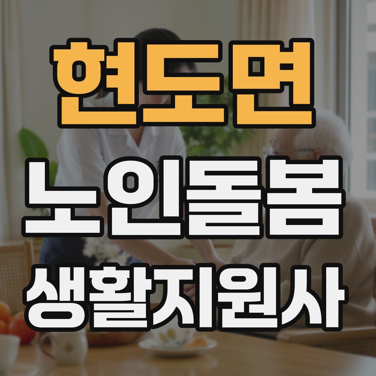 현도면 노인돌봄생활지원사 자격증
