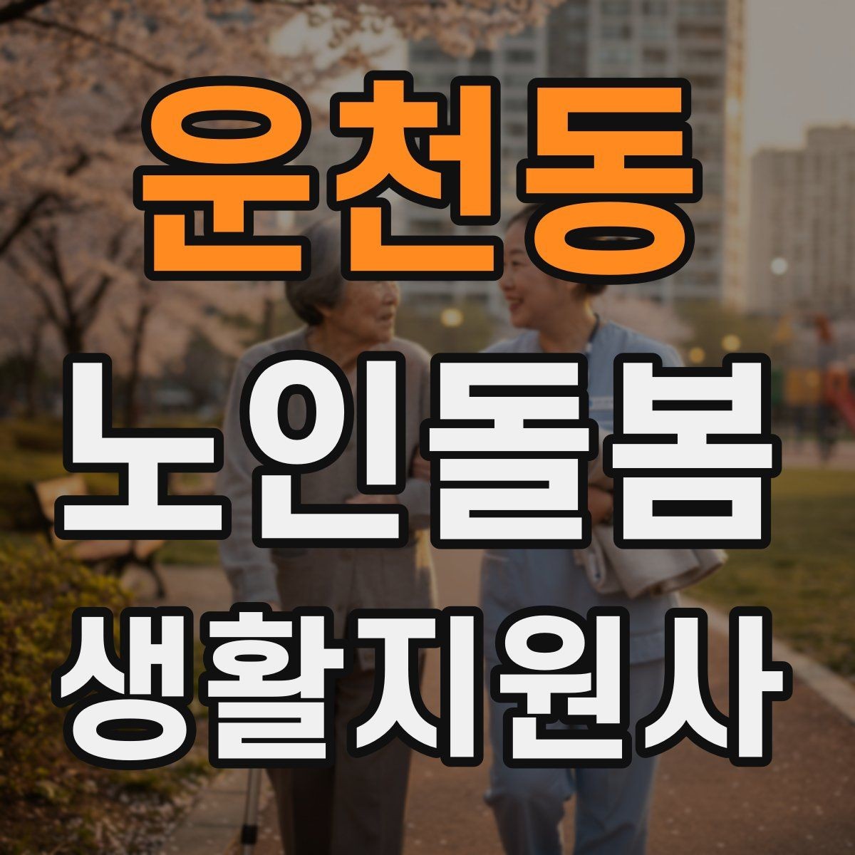 운천동 노인돌봄생활지원사 자격증 우천 폭염 한파에 방문 시 준비물