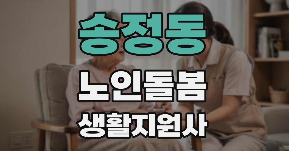 송정동 노인돌봄생활지원사 자격증