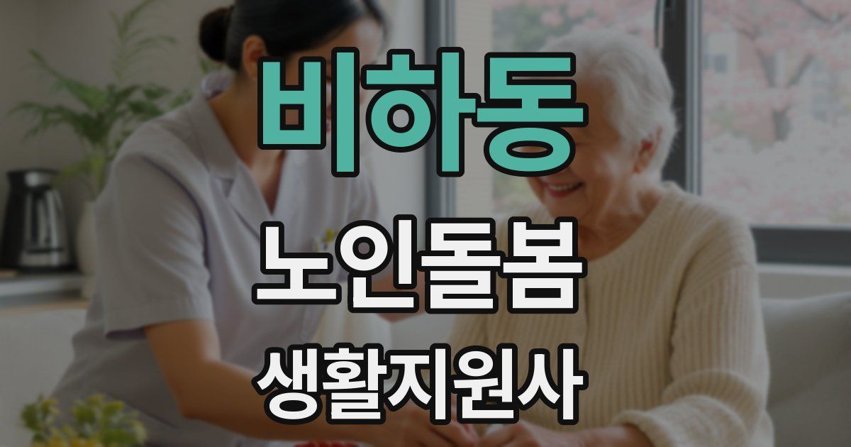 비하동 노인돌봄생활지원사 자격증