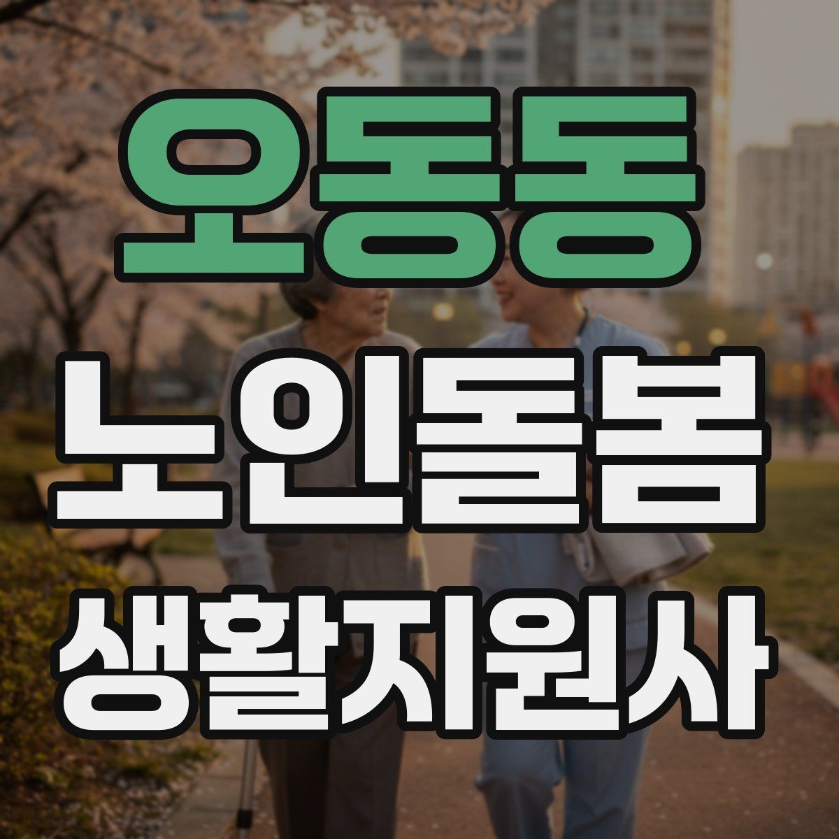 오동동 노인돌봄생활지원사 자격증 위생 관리 지원 시 민감한 부분 다루기