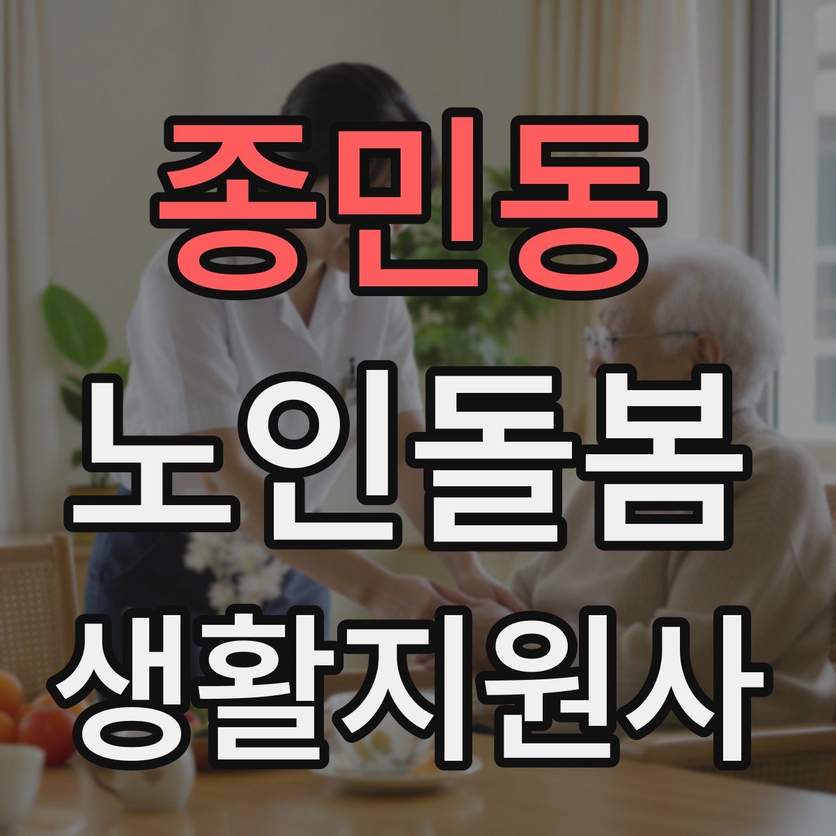 종민동 노인돌봄생활지원사 자격증