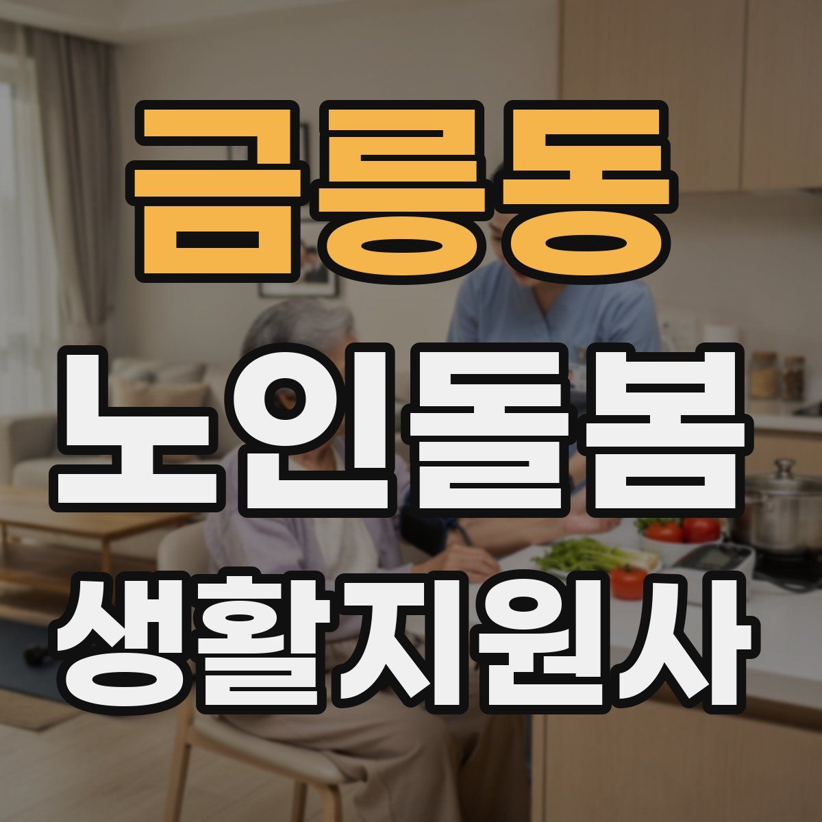 금릉동 노인돌봄생활지원사 자격증