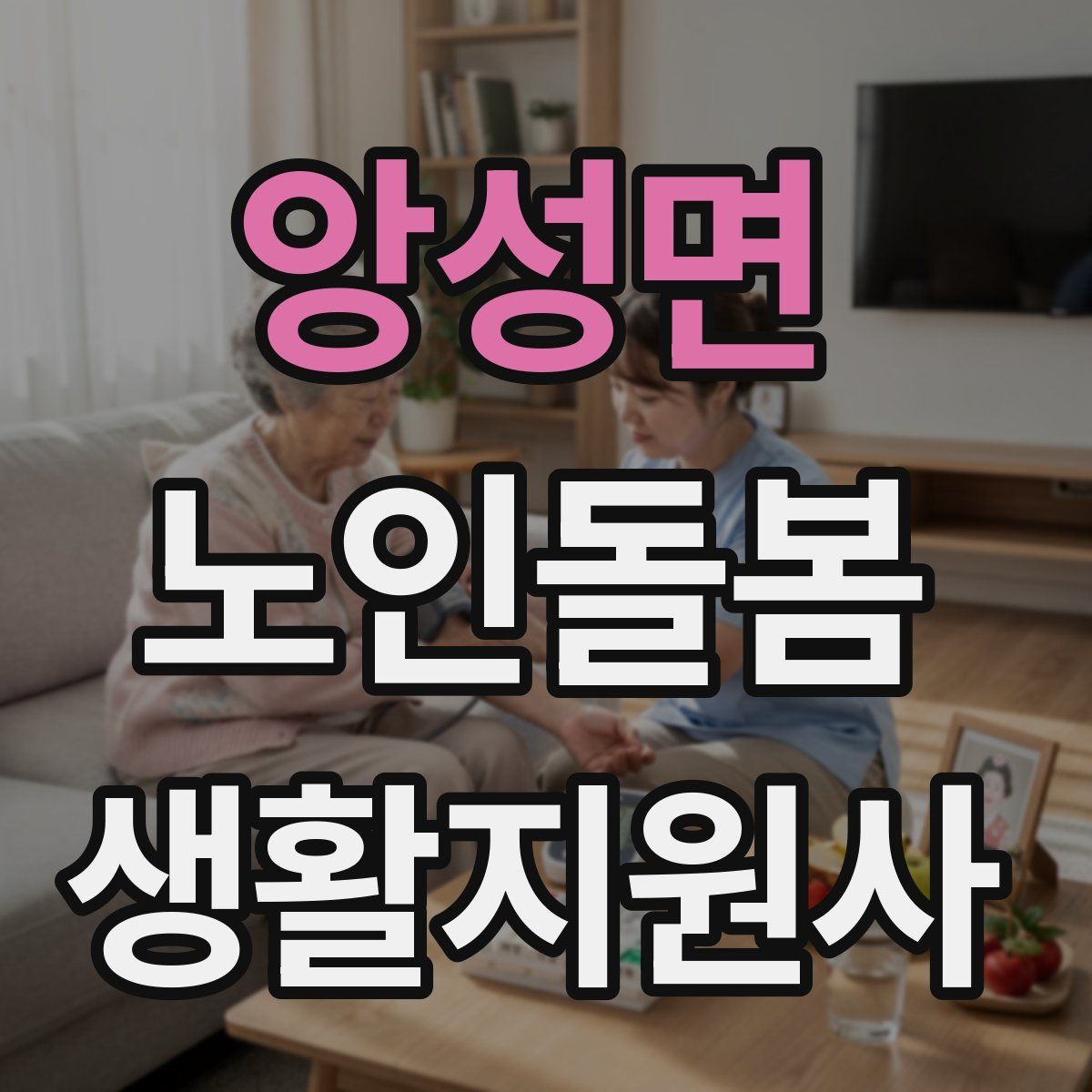 앙성면 노인돌봄생활지원사 자격증