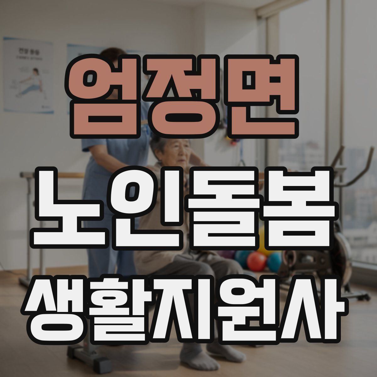 엄정면 노인돌봄생활지원사 자격증