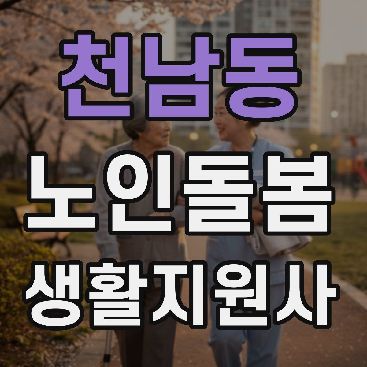 천남동 노인돌봄생활지원사 자격증