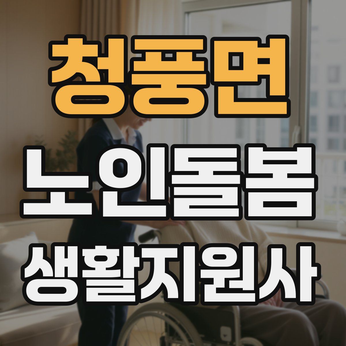 청풍면 노인돌봄생활지원사 자격증