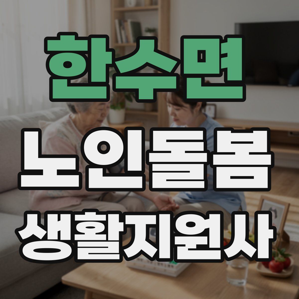 한수면 노인돌봄생활지원사 자격증