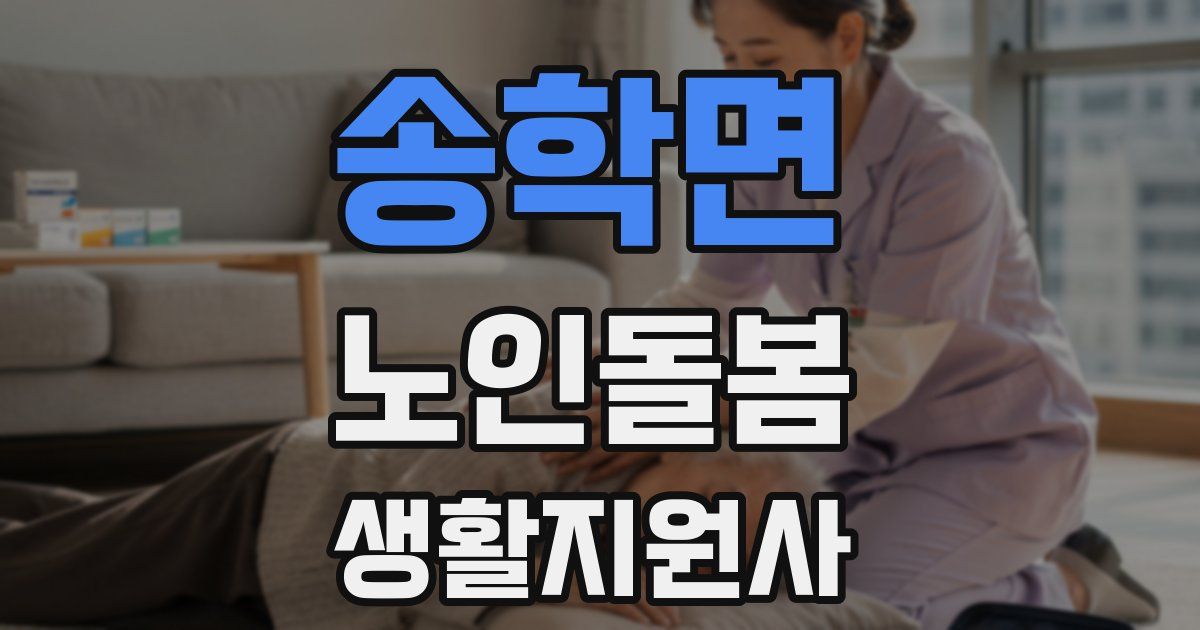 송학면 노인돌봄생활지원사 자격증