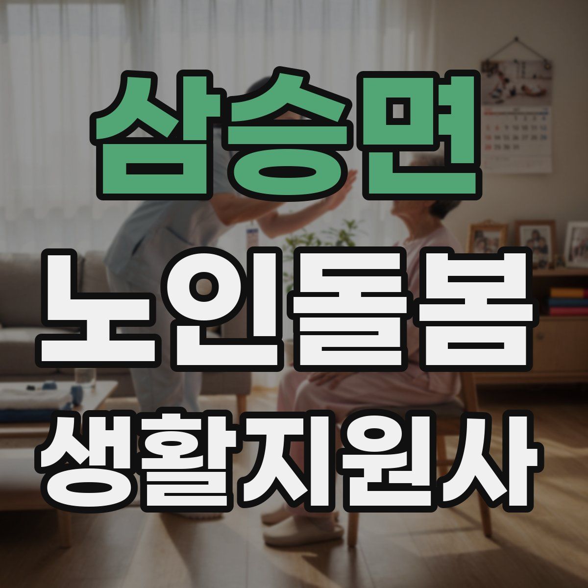 삼승면 노인돌봄생활지원사 자격증