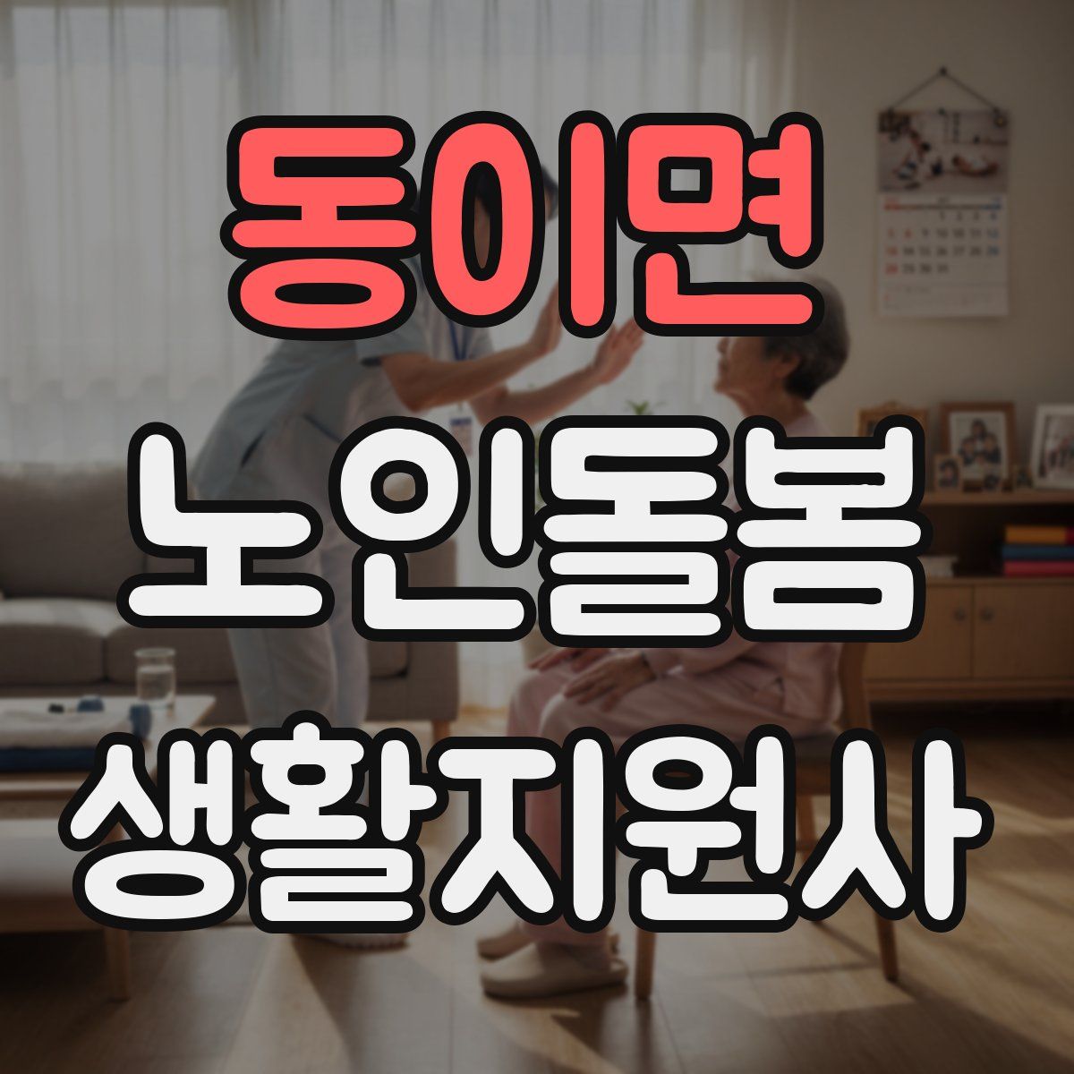 동이면 노인돌봄생활지원사 자격증