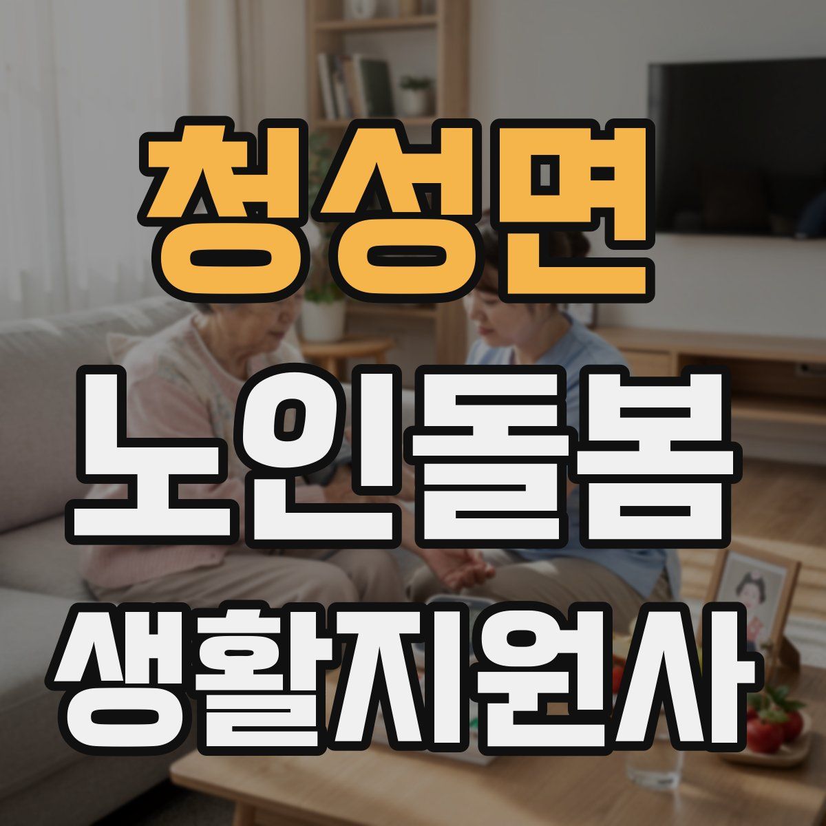 청성면 노인돌봄생활지원사 자격증