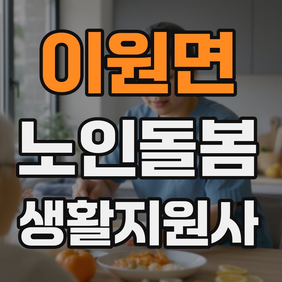 이원면 노인돌봄생활지원사 자격증