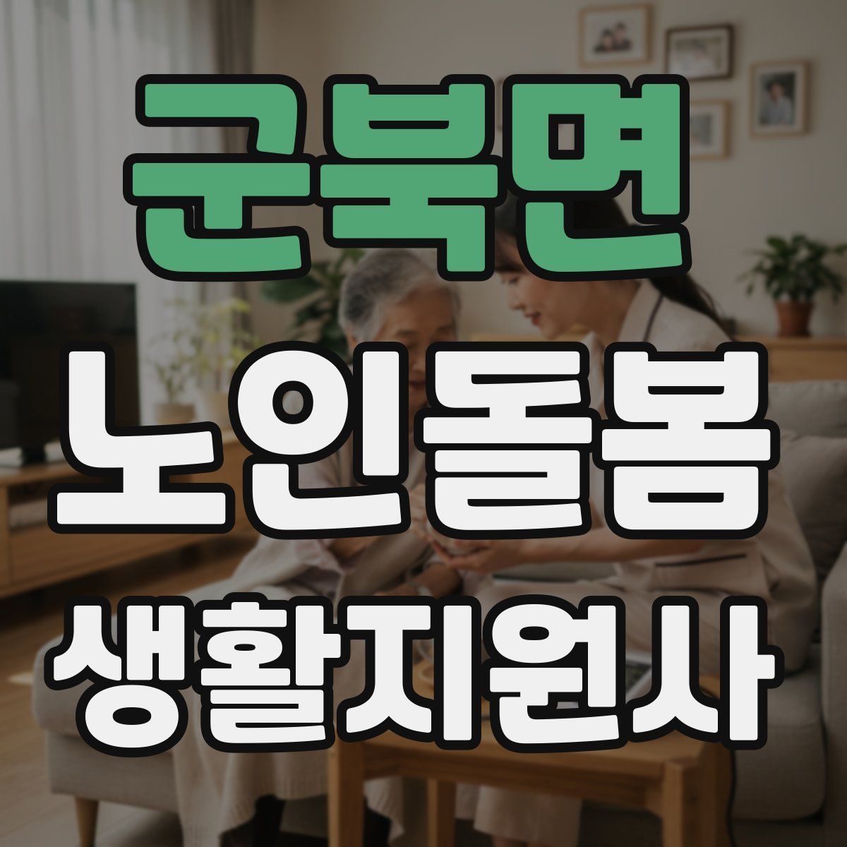 군북면 노인돌봄생활지원사 자격증