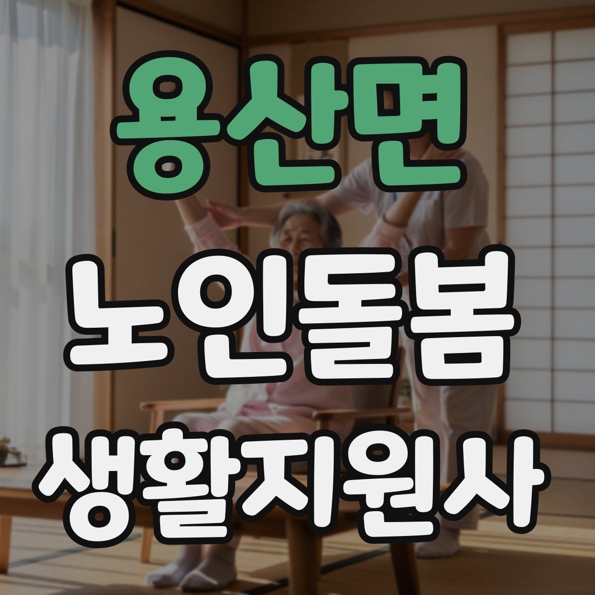 용산면 노인돌봄생활지원사 자격증