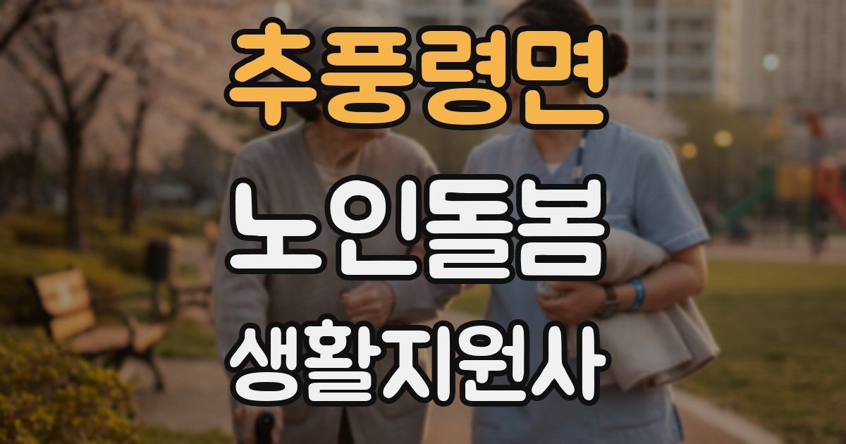 추풍령면 노인돌봄생활지원사 자격증