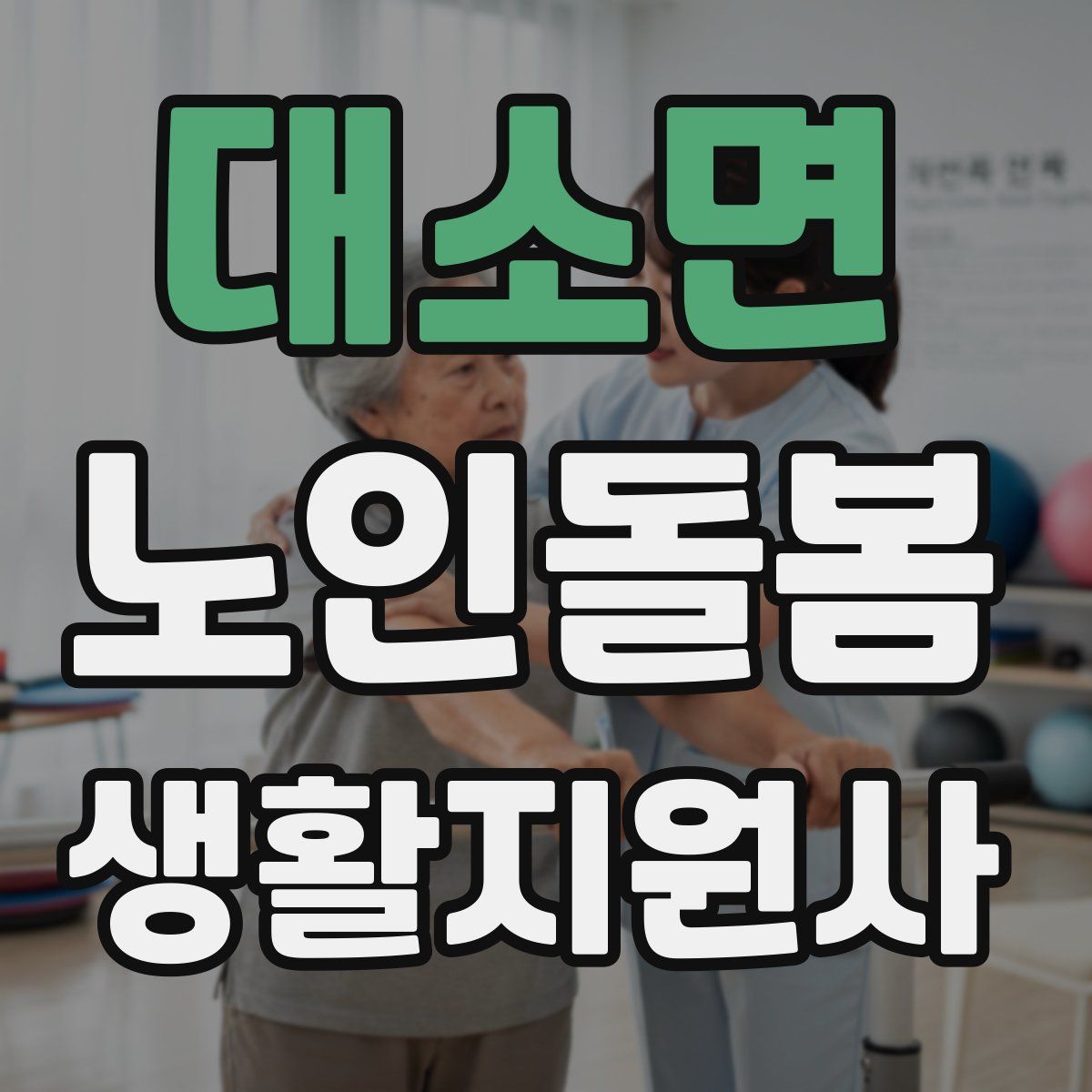 대소면 노인돌봄생활지원사 자격증