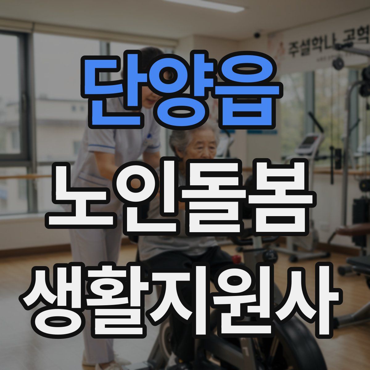 단양읍 노인돌봄생활지원사 자격증