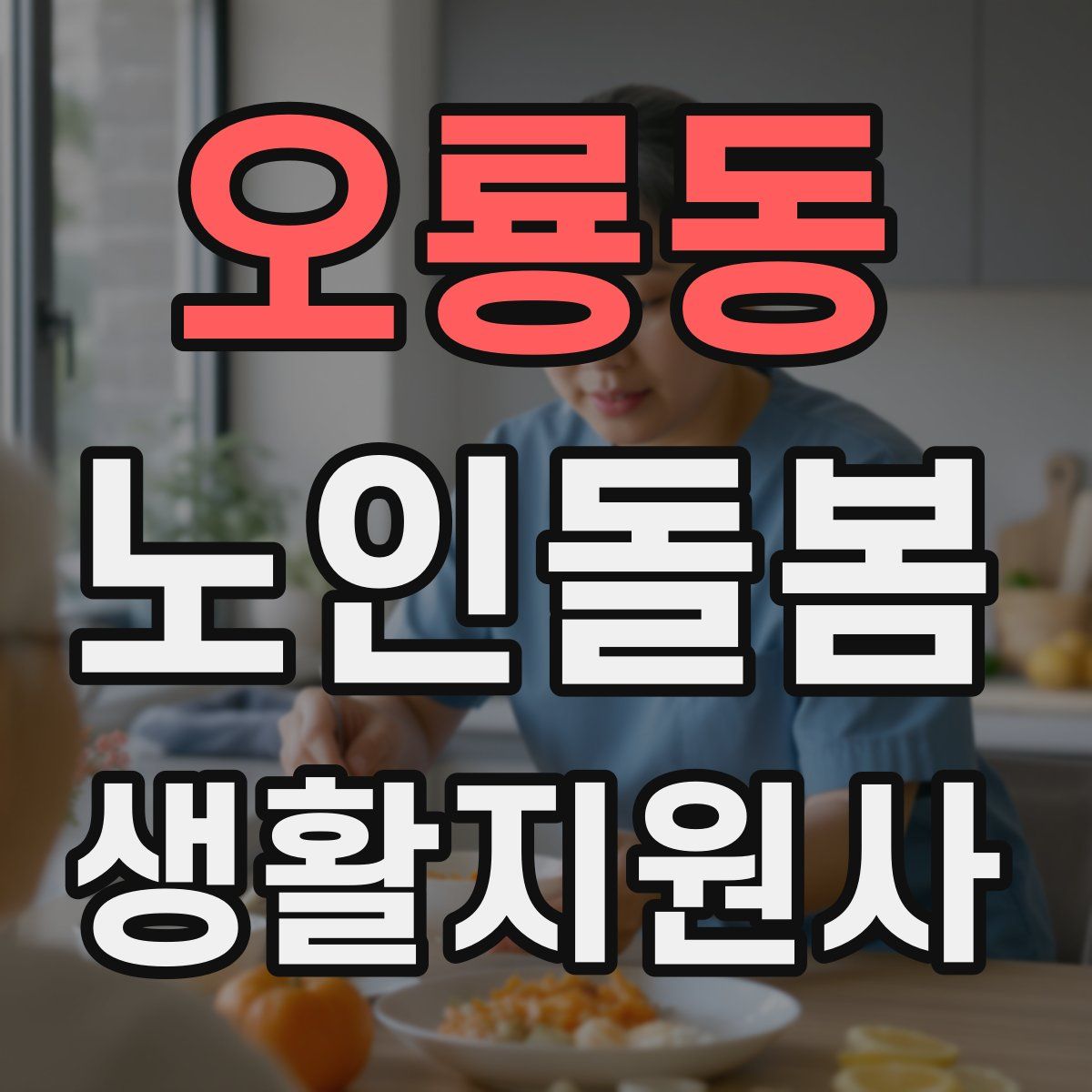 오룡동 노인돌봄생활지원사 자격증