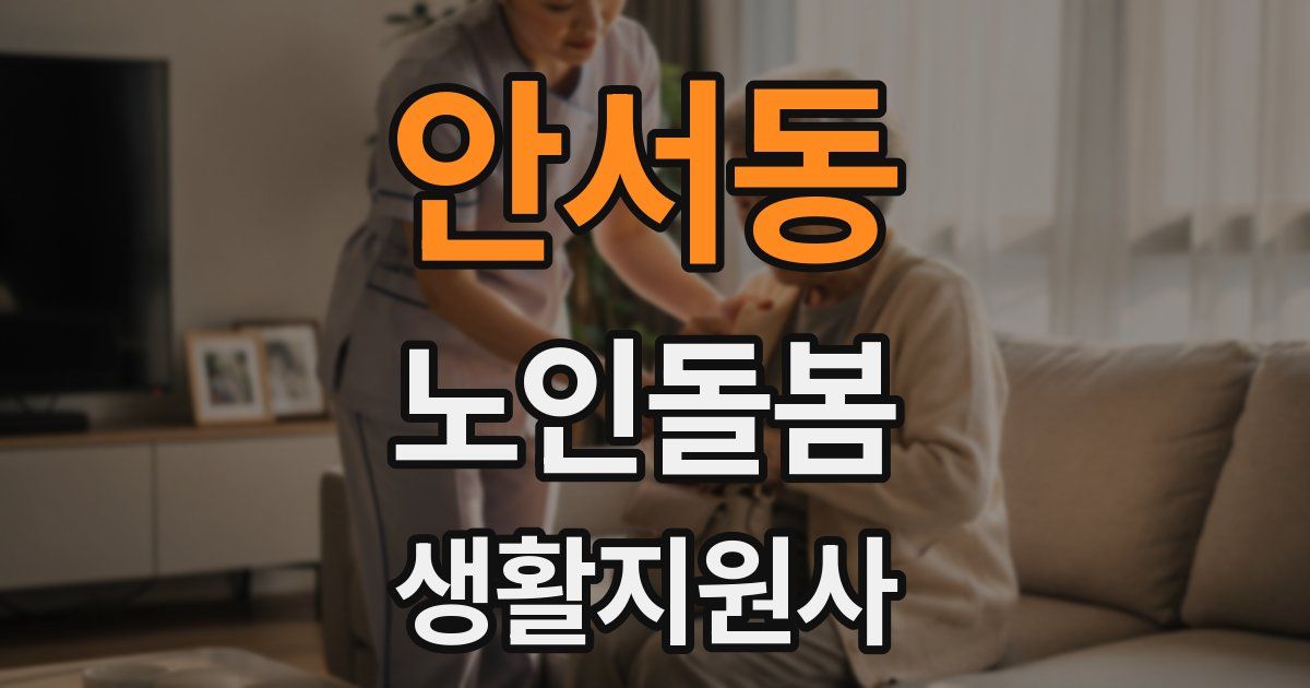 안서동 노인돌봄생활지원사 자격증