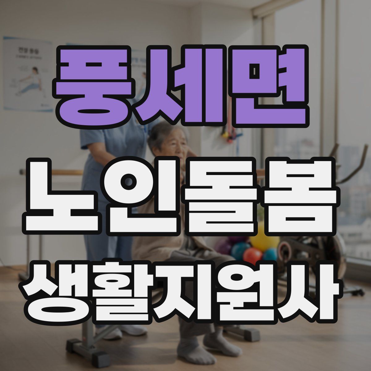 풍세면 노인돌봄생활지원사 자격증