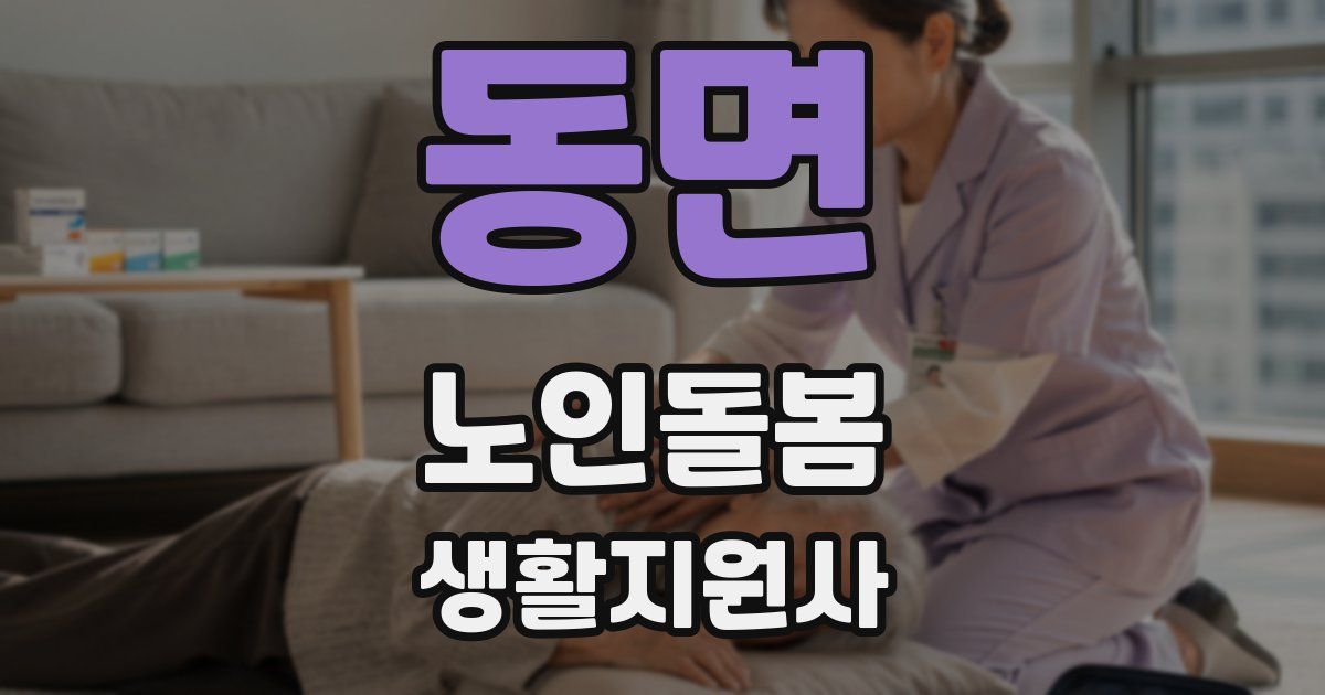 동면 노인돌봄생활지원사 자격증