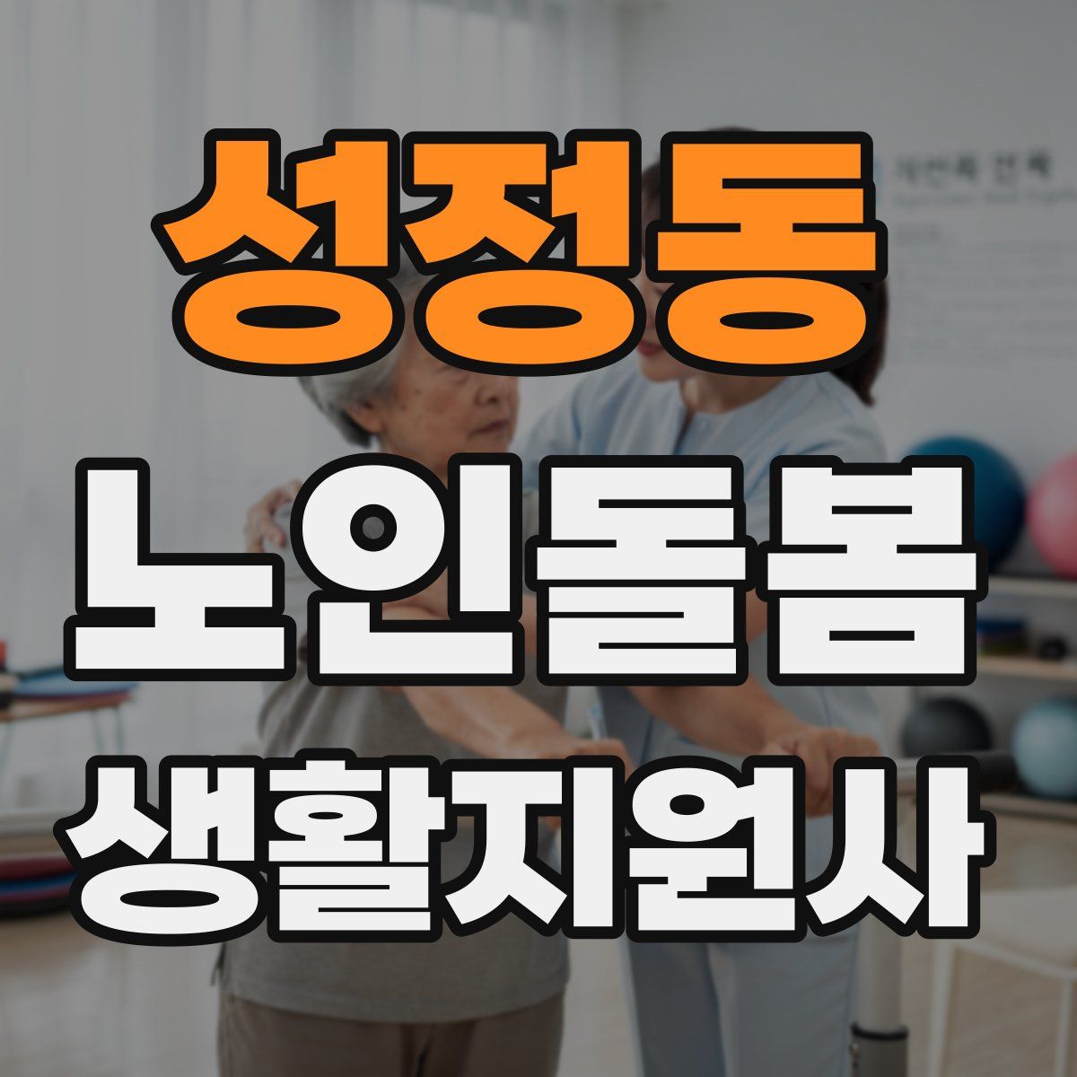 성정동 노인돌봄생활지원사 자격증