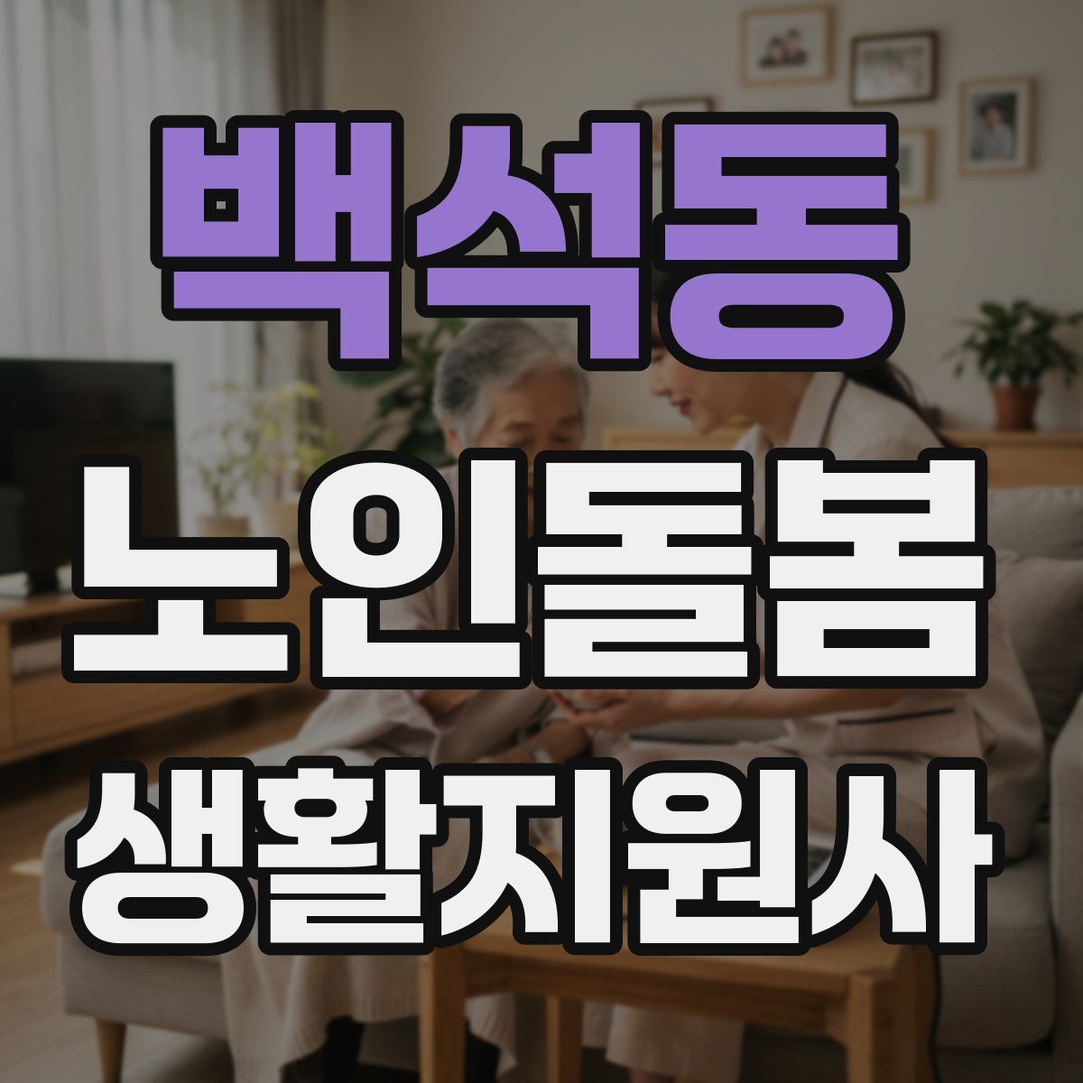 백석동 노인돌봄생활지원사 자격증