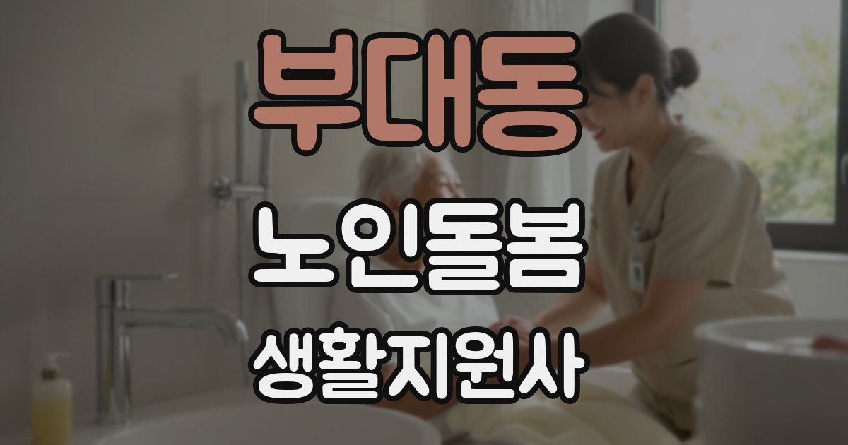 부대동 노인돌봄생활지원사 자격증