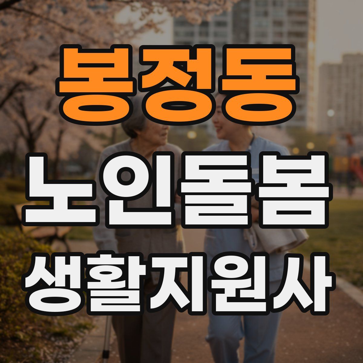 봉정동 노인돌봄생활지원사 자격증