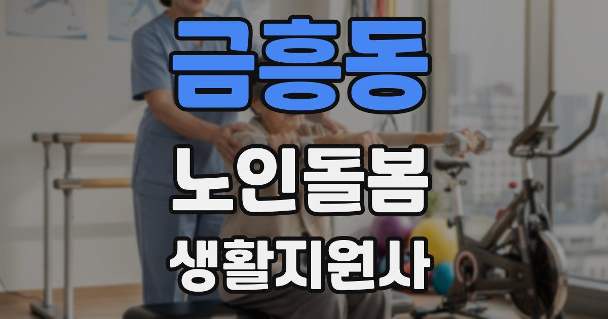 금흥동 노인돌봄생활지원사 자격증