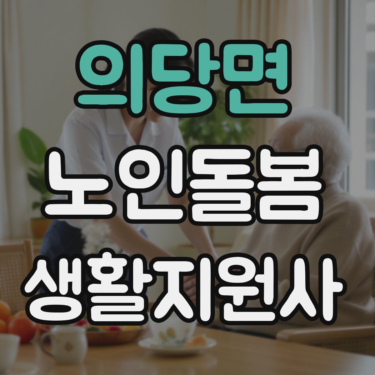 의당면 노인돌봄생활지원사 자격증
