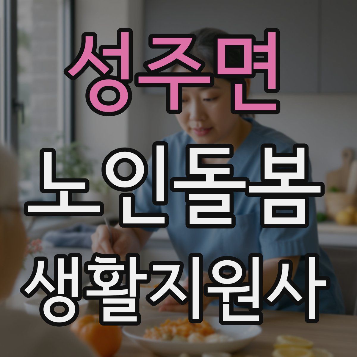 성주면 노인돌봄생활지원사 자격증