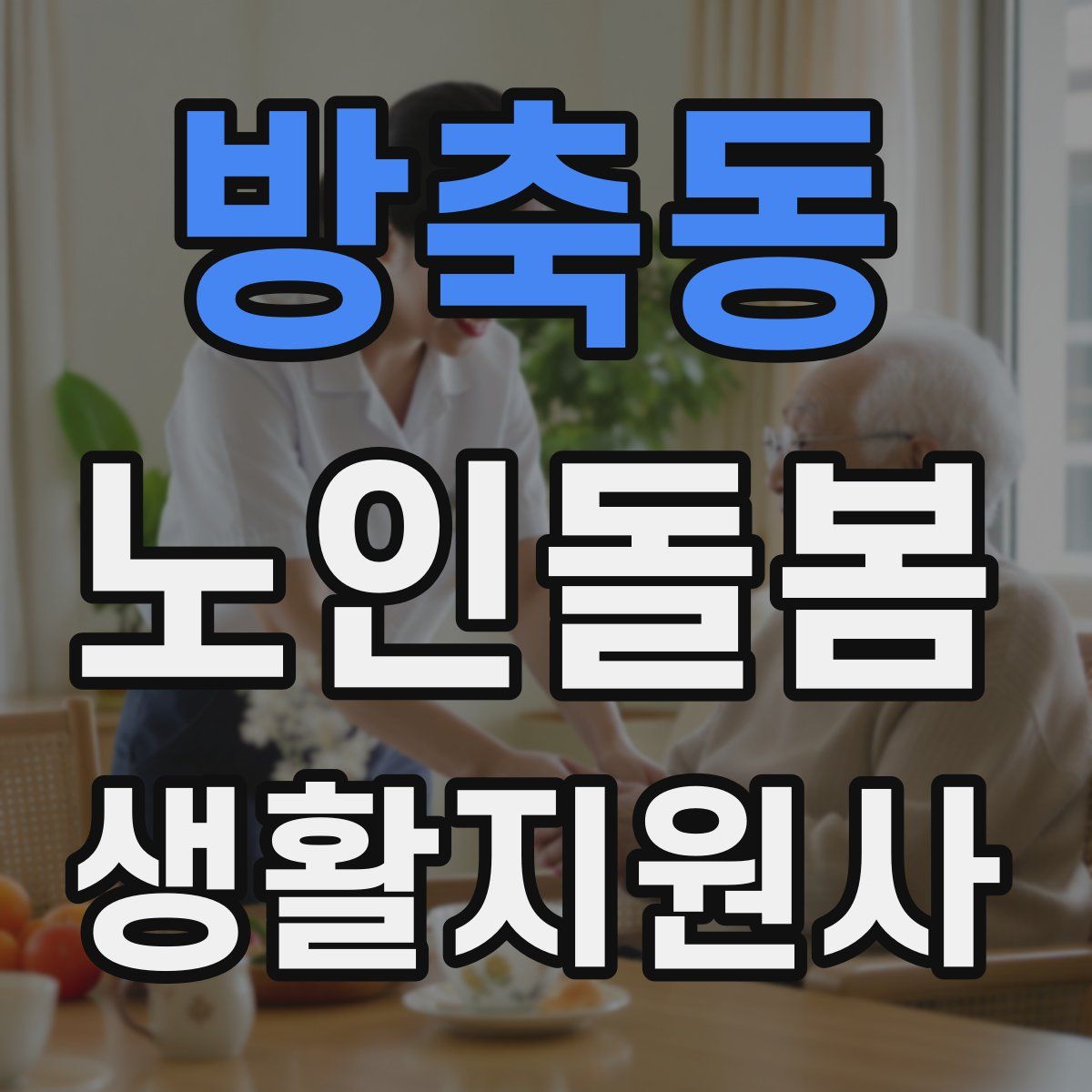 방축동 노인돌봄생활지원사 자격증