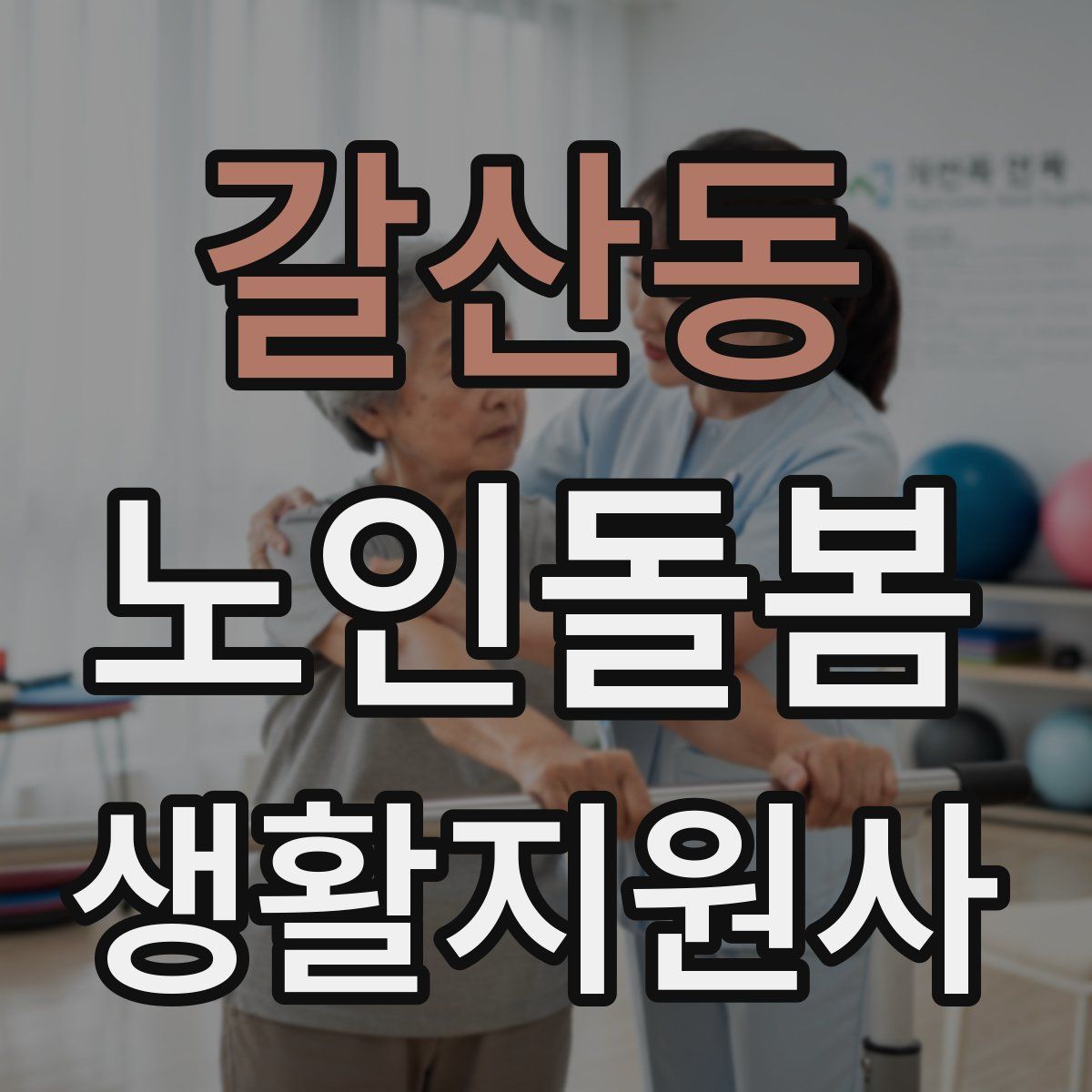 갈산동 노인돌봄생활지원사 자격증