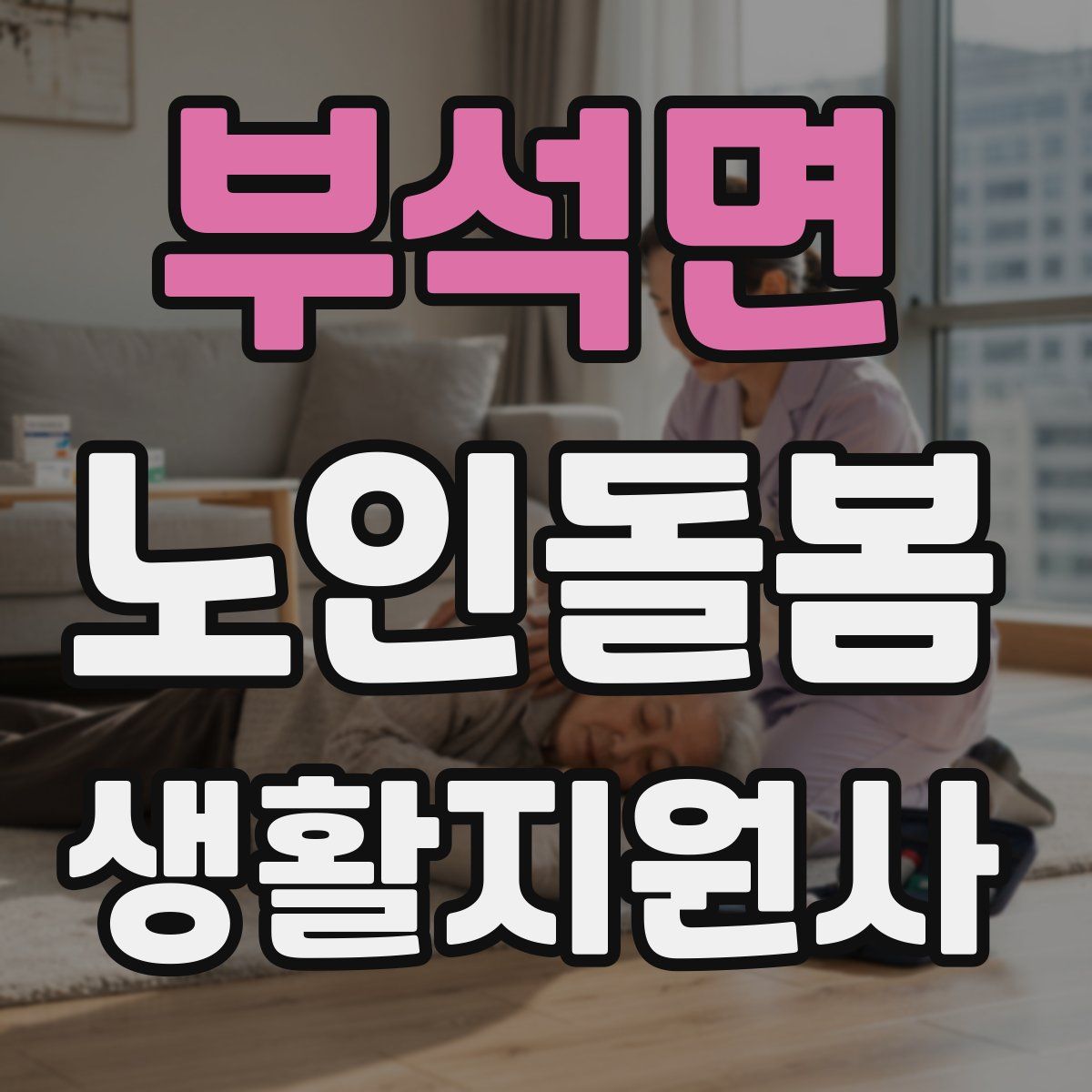 부석면 노인돌봄생활지원사 자격증