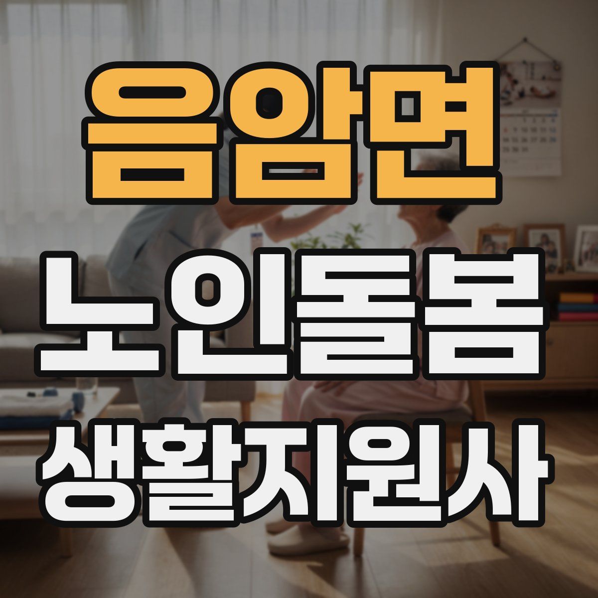 음암면 노인돌봄생활지원사 자격증