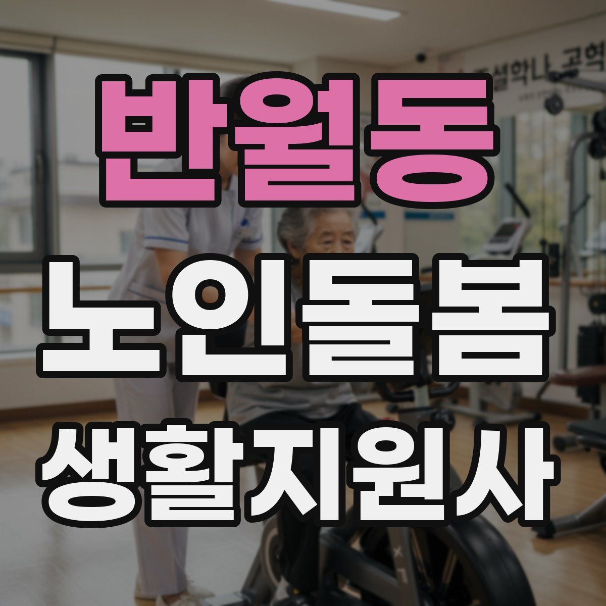 반월동 노인돌봄생활지원사 자격증