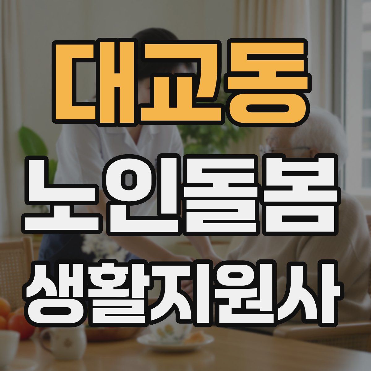 대교동 노인돌봄생활지원사 자격증