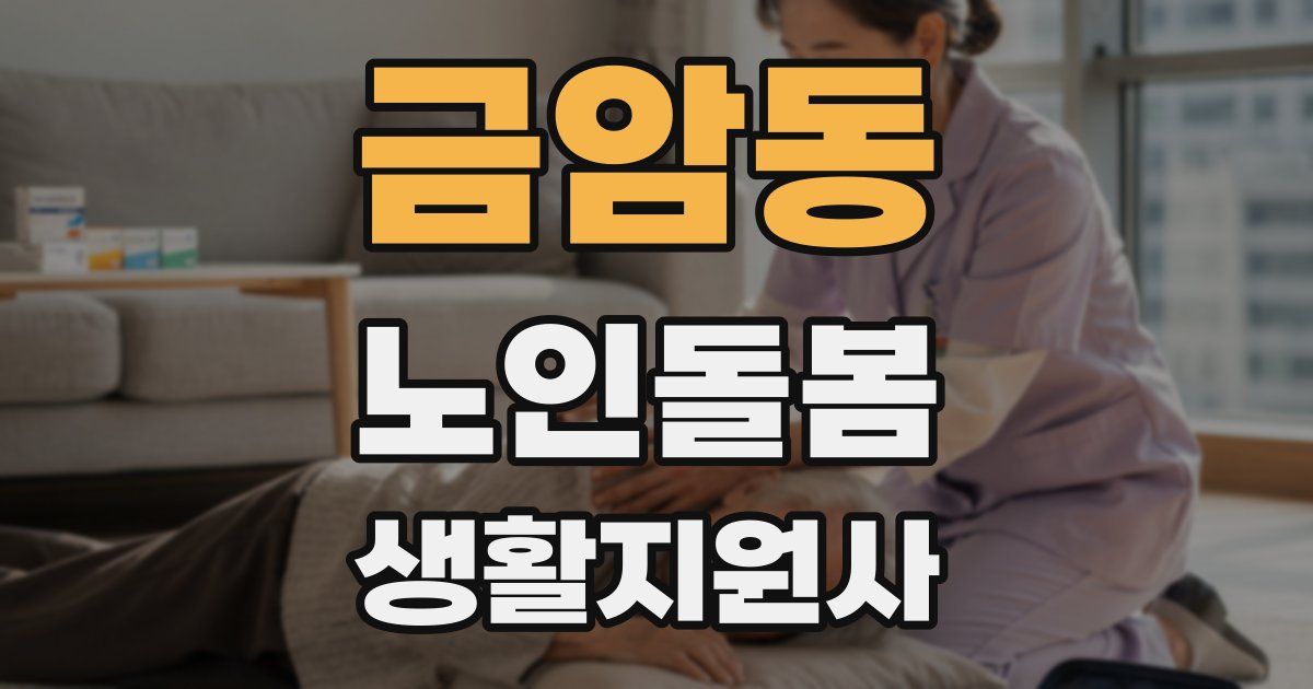 금암동 노인돌봄생활지원사 자격증