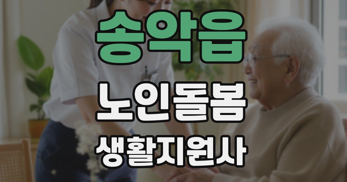 송악읍 노인돌봄생활지원사 자격증