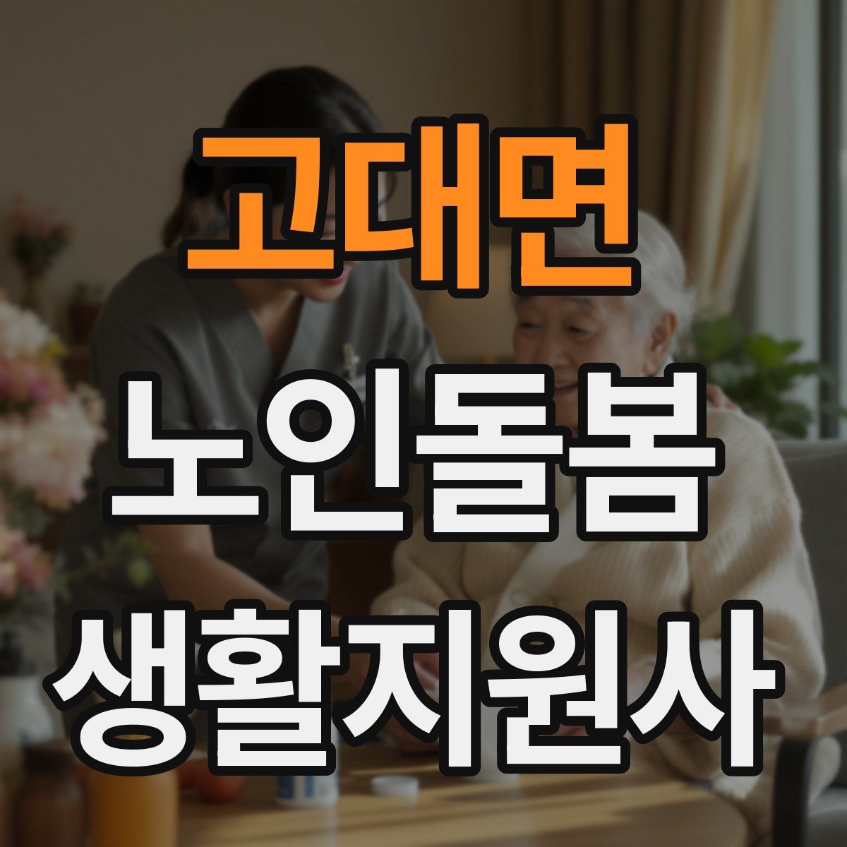 고대면 노인돌봄생활지원사 자격증