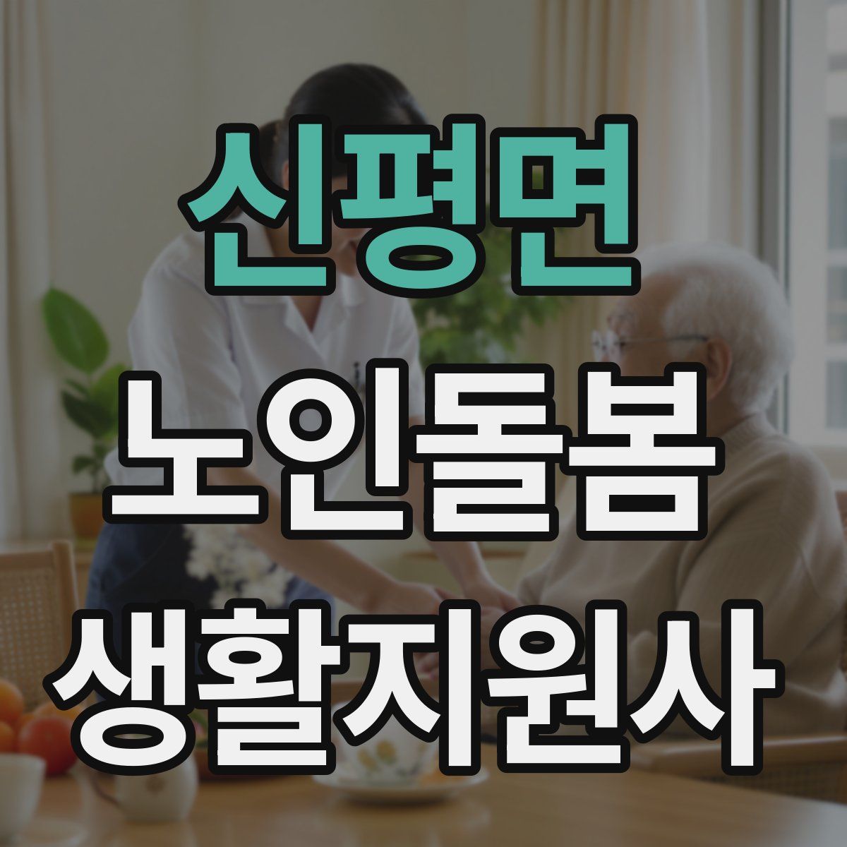 신평면 노인돌봄생활지원사 자격증
