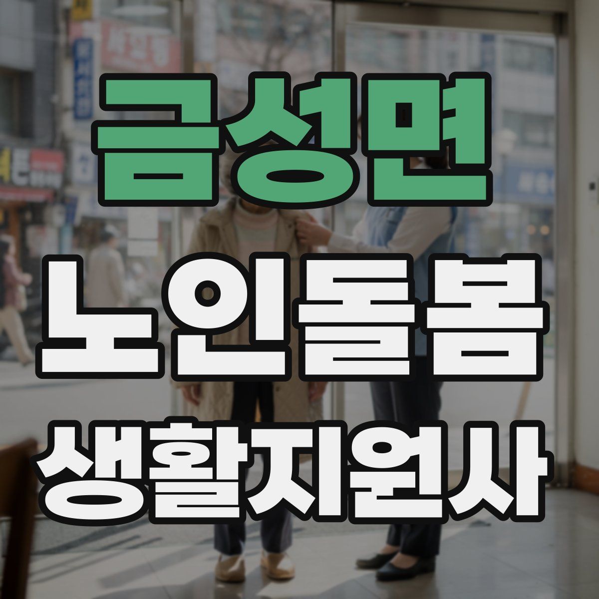 금성면 노인돌봄생활지원사 자격증