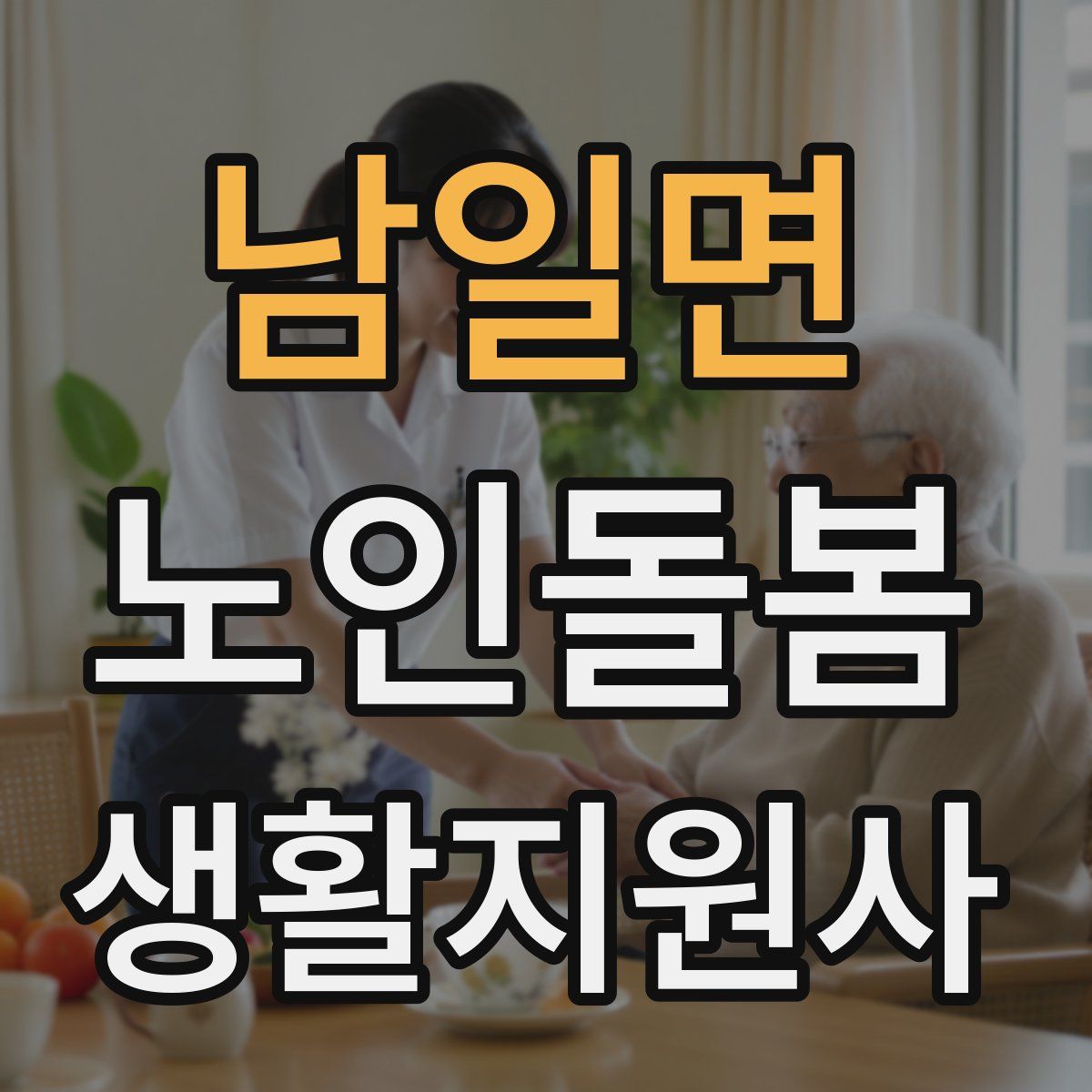 남일면 노인돌봄생활지원사 자격증